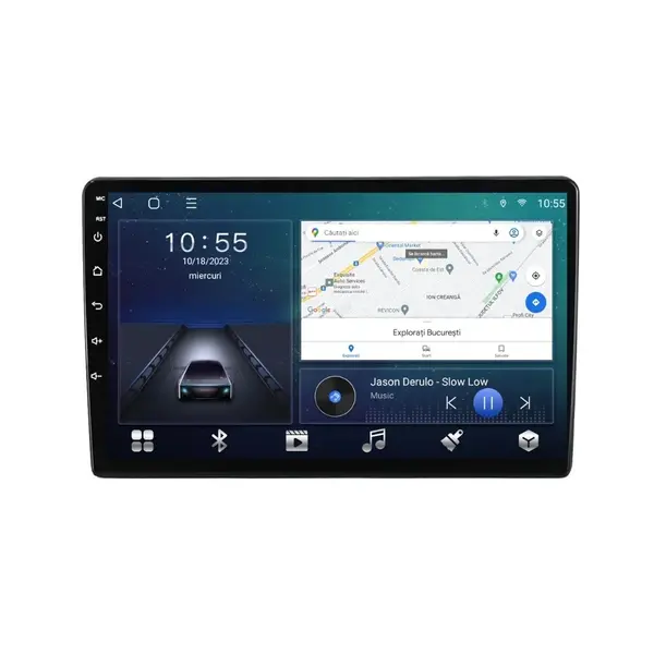 Navigatie dedicata cu Android Toyota Hilux VI 1994 - 2004, 2GB RAM, Radio GPS Dual Zone, Display HD QLED 9" Touchscreen, Internet Wi-Fi si slot SIM 4G, Bluetooth, MirrorLink, USB