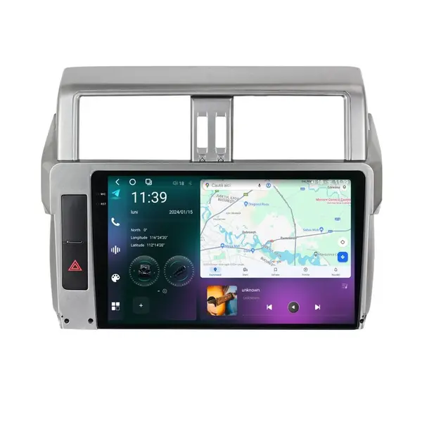 Navigatie dedicata cu Android Toyota Land Cruiser Prado J150 2013 - 2017, 12GB RAM, Radio GPS Dual Zone, Display 2K QLED 10.36" Touchscreen, Internet Wi-Fi si slot SIM 4G, Bluetooth, MirrorLink, USB