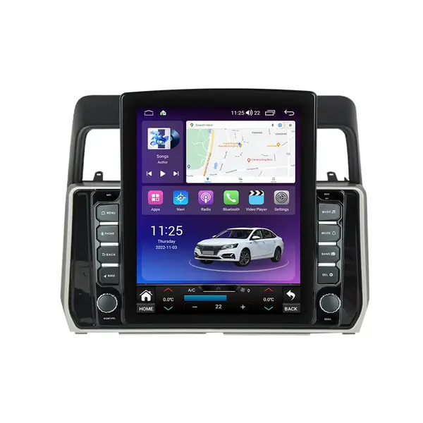 Navigatie dedicata cu Android Toyota Land Cruiser Prado J150 dupa 2017, 8GB RAM, Radio GPS Dual Zone, Touchscreen IPS 9.7" HD tip Tesla, Internet Wi-Fi si slot SIM 4G, Bluetooth, MirrorLink, USB