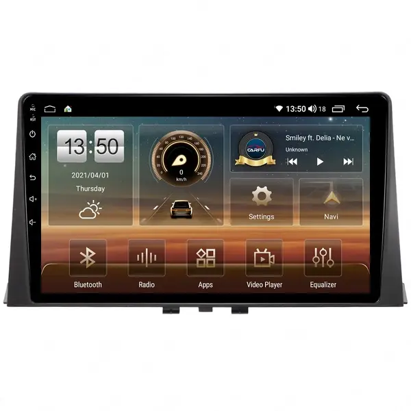 Navigatie dedicata cu Android Toyota Proace City dupa 2019, 8GB RAM, Radio GPS Dual Zone, Display HD QLED 10" Touchscreen, Internet Wi-Fi si slot SIM 4G, Bluetooth, MirrorLink, USB