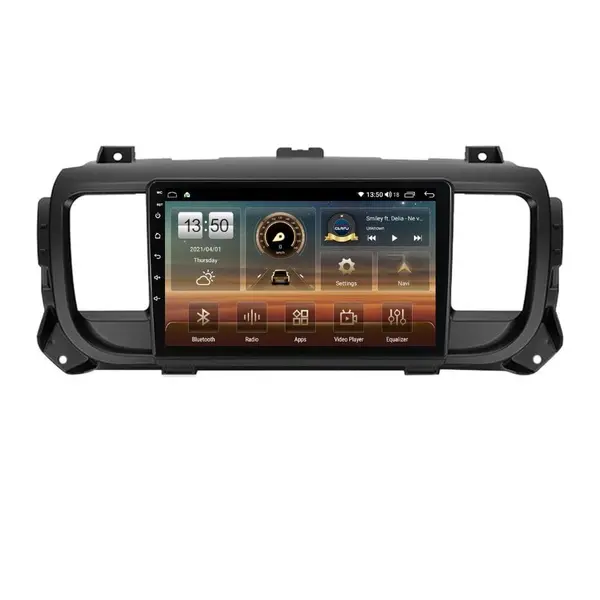 Navigatie dedicata cu Android Toyota Proace dupa 2016, 4GB RAM, Radio GPS Dual Zone, Display HD QLED 9" Touchscreen, Internet Wi-Fi si slot SIM 4G, Bluetooth, MirrorLink, USB