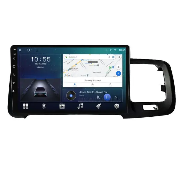 Navigatie dedicata cu Android Volvo S60 II / V60 I 2014 - 2018, 2GB RAM, Radio GPS Dual Zone, Display HD QLED 9" Touchscreen, Internet Wi-Fi si slot SIM 4G, Bluetooth, MirrorLink, USB