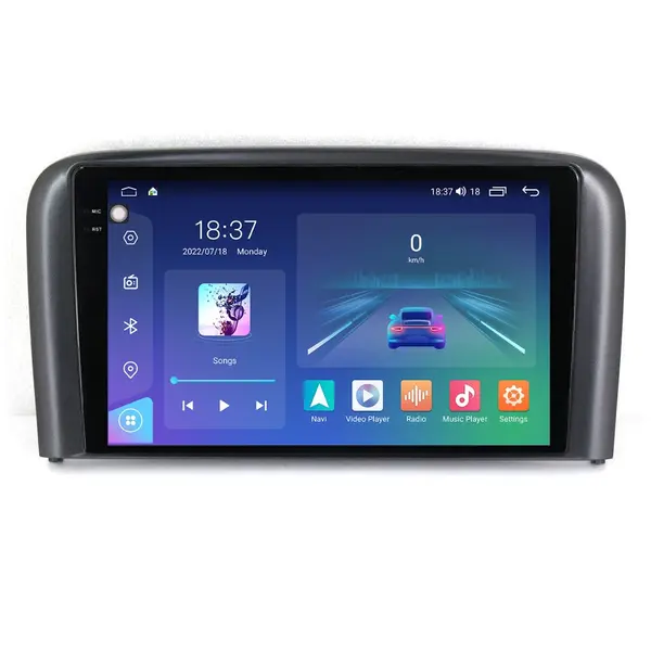 Navigatie dedicata cu Android Volvo S80 I 2004 - 2006, 8GB RAM, Radio GPS Dual Zone, Display 2K QLED 9.5" Touchscreen, Internet Wi-Fi si slot SIM 4G, Bluetooth, MirrorLink, USB