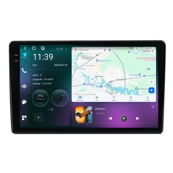 Navigatie dedicata cu Android VW Amarok dupa 2010, 12GB RAM, Radio GPS Dual Zone, Display 2K QLED 10.36'' Touchscreen, Internet Wi-Fi si slot SIM 4G, Bluetooth, MirrorLink, USB