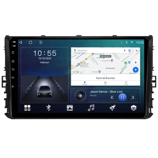 Navigatie dedicata cu Android VW Arteon dupa 2017, 2GB RAM, Radio GPS Dual Zone, Display HD QLED 9" Touchscreen, Internet Wi-Fi si slot SIM 4G, Bluetooth, MirrorLink, USB