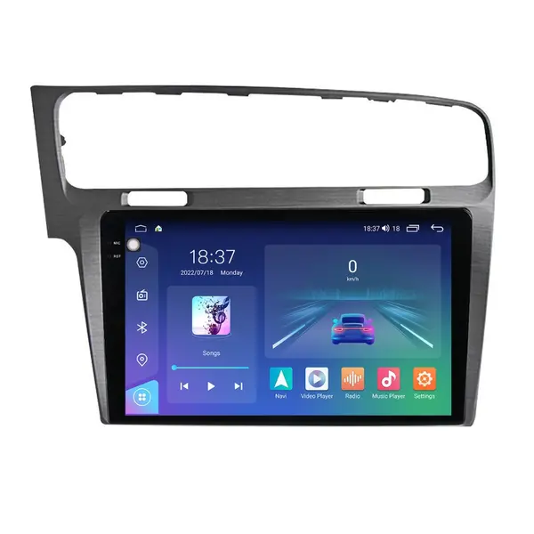 Navigatie dedicata cu Android VW Golf VII 2012 - 2019, argintiu, 4GB RAM, Radio GPS Dual Zone, Display 2K QLED 10.36" Touchscreen, Internet Wi-Fi si slot SIM 4G, Bluetooth, MirrorLink, USB