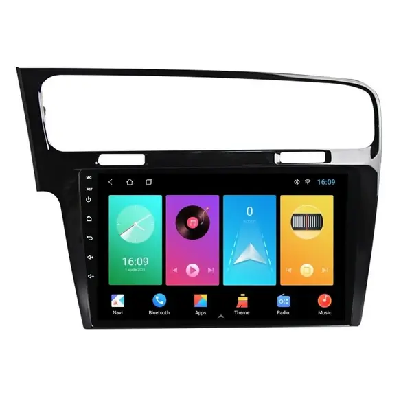 Navigatie dedicata cu Android VW Golf VII 2012 - 2019, negru, 2GB RAM, Radio GPS Dual Zone, Display HD IPS 10" Touchscreen, Internet Wi-Fi, Bluetooth, MirrorLink, USB