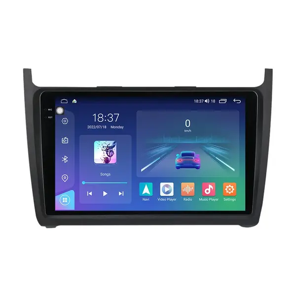 Navigatie dedicata cu Android VW Polo 6R 2009 - 2018, 8GB RAM, Radio GPS Dual Zone, Display 2K QLED 9.5" Touchscreen, Internet Wi-Fi si slot SIM 4G, Bluetooth, MirrorLink, USB