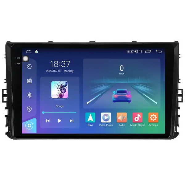 Navigatie dedicata cu Android VW Polo VI dupa 2017, 4GB RAM, Radio GPS Dual Zone, Display 2K QLED 9.5" Touchscreen, Internet Wi-Fi si slot SIM 4G, Bluetooth, MirrorLink, USB