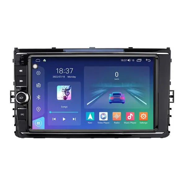 Navigatie dedicata cu Android VW Polo VI dupa 2017, 8GB RAM, Radio GPS Dual Zone, Display 2K QLED 9.5'' Touchscreen, Internet Wi-Fi si slot SIM 4G, Bluetooth, MirrorLink, USB