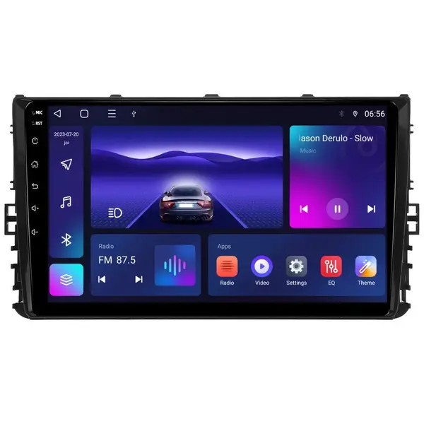 Navigatie dedicata cu Android VW T-Roc dupa 2017, 4GB RAM, Radio GPS Dual Zone, Display HD IPS 9" Touchscreen, Internet Wi-Fi, Bluetooth, MirrorLink, USB