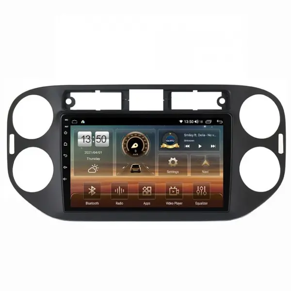 Navigatie dedicata cu Android VW Tiguan I 2012 - 2018, 8GB RAM, Radio GPS Dual Zone, Display HD QLED 9" Touchscreen, Internet Wi-Fi si slot SIM 4G, Bluetooth, MirrorLink, USB