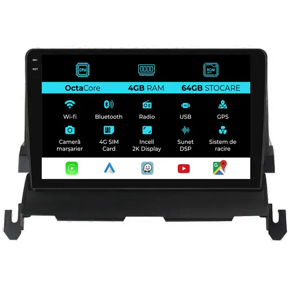 Navigatie Dedicata Dodge Journey (2009-2012), 2K, 4Gb Ram, 64Gb Stocare, Carplay