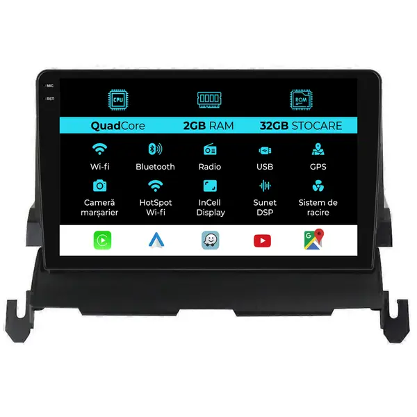 Navigatie Dedicata Dodge Journey (2009-2012), 9Inch, 2Gb Ram, 32Gb Stocare, Carplay