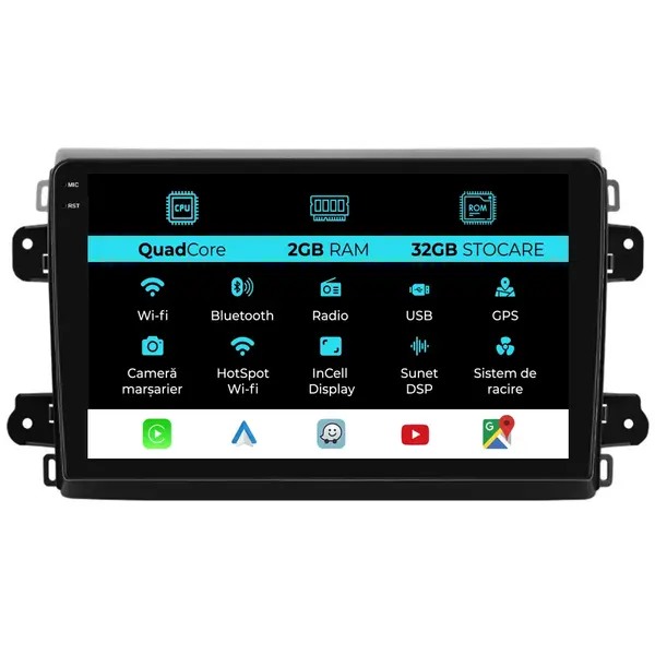 Navigatie Dedicata Fiat Ducato (2006 - 2022), 9 Inch, 2Gb Ram, 32Gb Stocare, Android Auto, Carplay