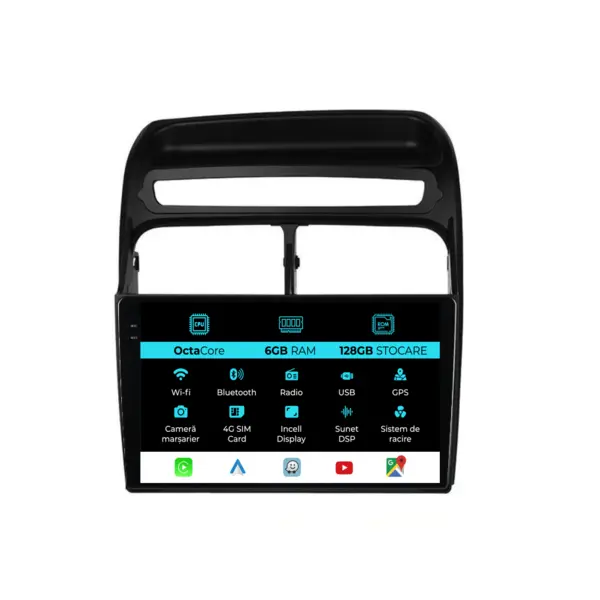 Navigatie Dedicata Fiat Linea (2006-2012), 9Inch, 6Gb Ram, 128Gb Stocare, Carplay
