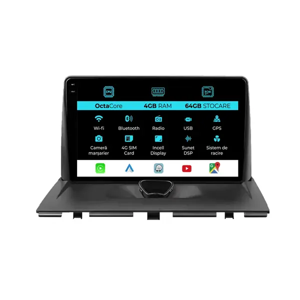 Navigatie Dedicata Fiat Scudo (2007 - 2016), 9 Inch, 4Gb Ram, 64Gb Stocare, Android Auto, Carplay