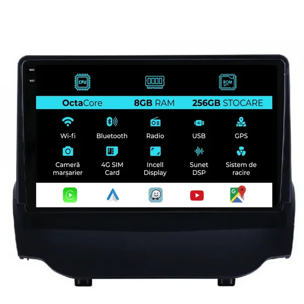 Navigatie Dedicata Ford Ecosport (2013 - 2016), 9 Inch, 8Gb Ram, 256Gb Stocare, Android Auto, Carplay