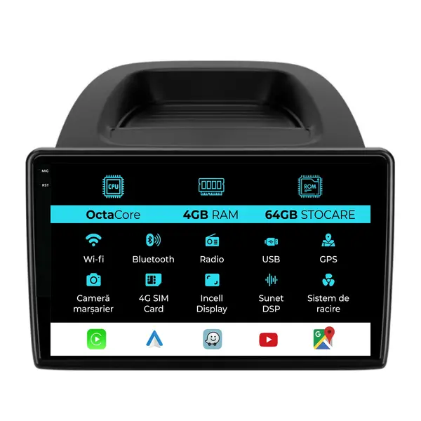 Navigatie Dedicata Ford Ecosport (2017 - 2025), 9 Inch, 4Gb Ram, 64Gb Stocare, Android Auto, Carplay