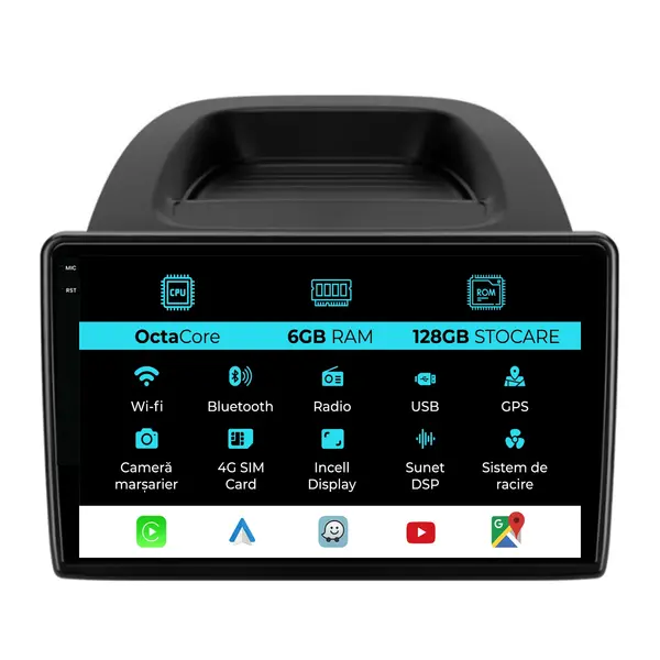 Navigatie Dedicata Ford Ecosport (2017-2025), 9Inch, 6Gb Ram, 128Gb Stocare, Carplay