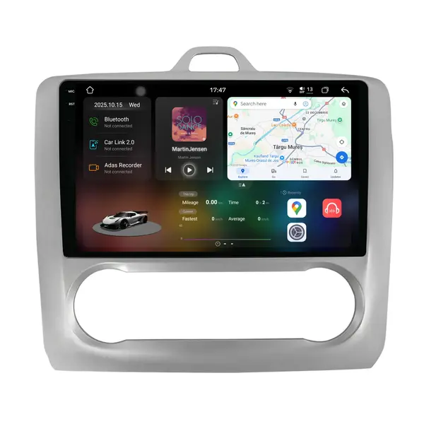 Navigatie Dedicata Ford Focus (2004-2012), 2K, 12Gb Ram, 256Gb Stocare, Carplay, Clima automata