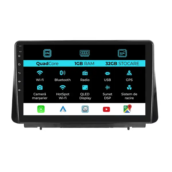 Navigatie Dedicata Ford Focus (2018 - 2024), 9 Inch, 1Gb Ram, 32Gb Stocare, Android Auto, Carplay