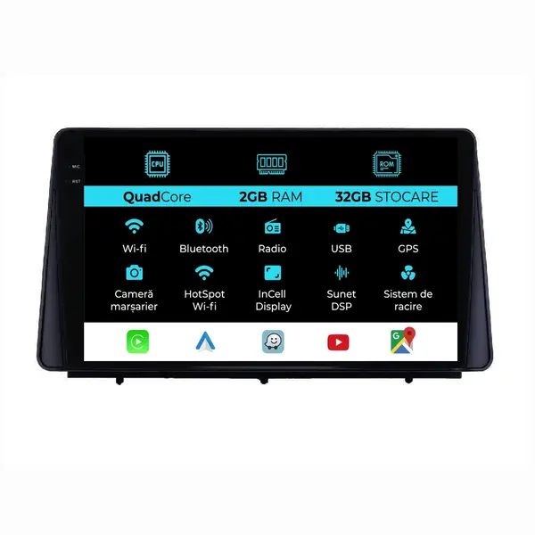 Navigatie Dedicata Ford Focus (2018 - 2024), 9 Inch, 2Gb Ram, 32Gb Stocare, Android Auto, Carplay