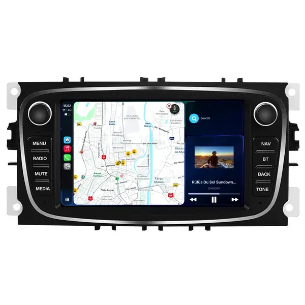 Navigatie Dedicata Ford Focus, Mondeo,C-Max, Kuga, 7inch, 2Gb Ram, 64Gb stocare, Carplay, Negru