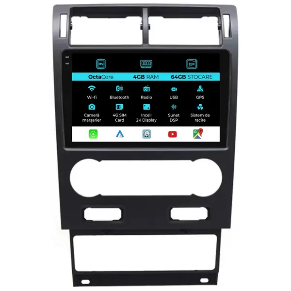Navigatie Dedicata Ford Mondeo (2000 - 2007), 2K, 4Gb Ram, 64Gb Stocare, Android Auto, Carplay