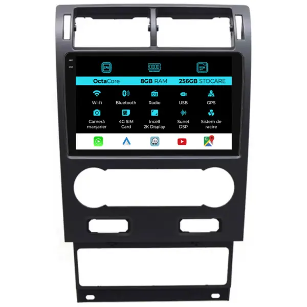 Navigatie Dedicata Ford Mondeo 3 (2000-2007), 2K, 8Gb Ram, 256Gb Stocare, Carplay