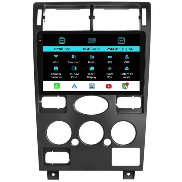 Navigatie Dedicata Ford Mondeo 3 (2000-2007), 9Inch, 8Gb Ram, 256Gb Stocare, Carplay