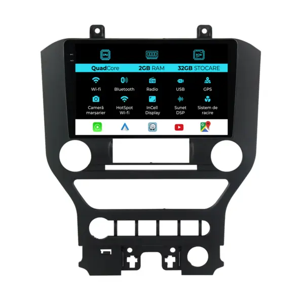 Navigatie Dedicata Ford Mustang (2014 - 2021), 9 Inch, 2Gb Ram, 32Gb Stocare, Android Auto, Carplay