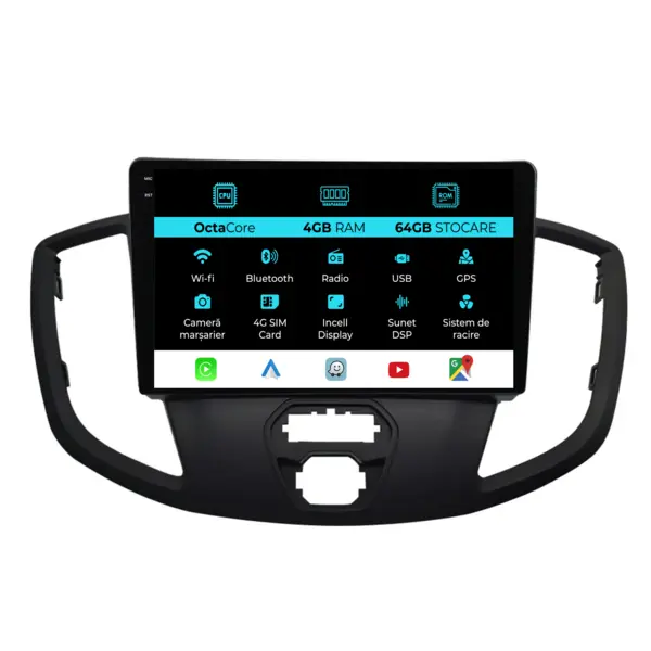Navigatie Dedicata Ford Transit (2012-2018), 9Inch, 4Gb Ram, 64Gb Stocare, Carplay