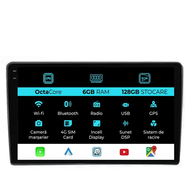 Navigatie Dedicata Ford Transit (2019-2025), 10Inch, 6Gb Ram, 128Gb Stocare, Carplay