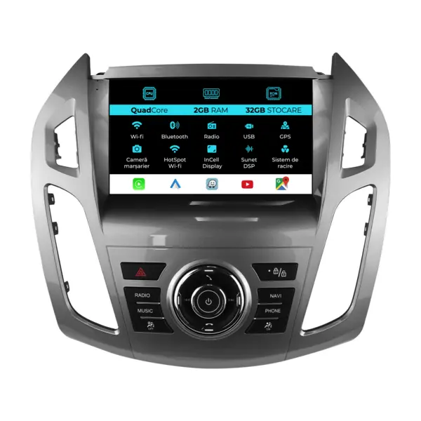 Navigatie Dedicata Ford Transit Tourneo Connect (2013-2019), 9Inch, 2Gb Ram, 32Gb Stocare, Carplay