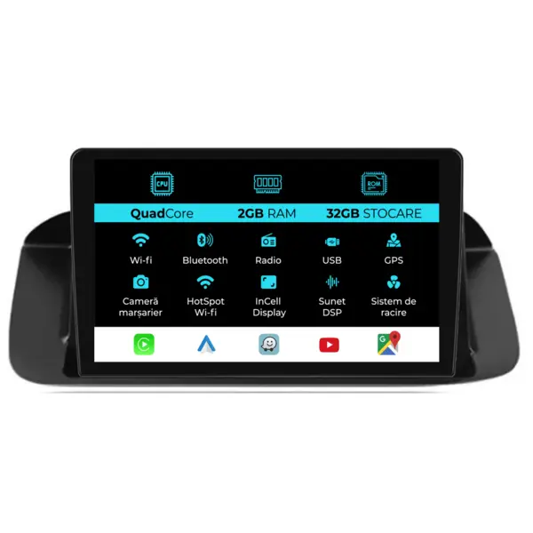 Navigatie Dedicata Honda Accord VIII (2008 - 2013), 9 Inch, 2Gb Ram, 32Gb Stocare, Android Auto, Carplay