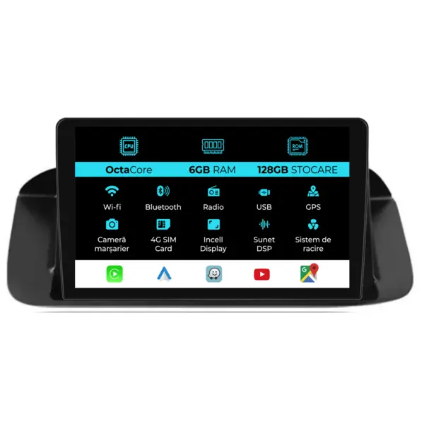 Navigatie Dedicata Honda Accord VIII (2008 - 2013), 9 Inch, 6Gb Ram, 128Gb Stocare, Android Auto, Carplay