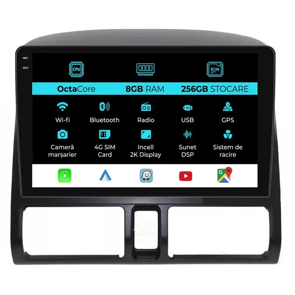 Navigatie Dedicata Honda CR-V (2001-2006), 2K, 8Gb Ram, 256Gb Stocare, Carplay