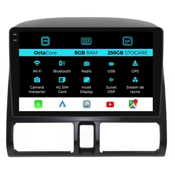 Navigatie Dedicata Honda CR-V (2001-2006), 9Inch, 8Gb Ram, 256Gb Stocare, Carplay