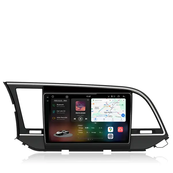 Navigatie Dedicata Hyundai Elantra (2010-2016), 2K, 12Gb Ram, 256Gb Stocare, Android Auto, Carplay