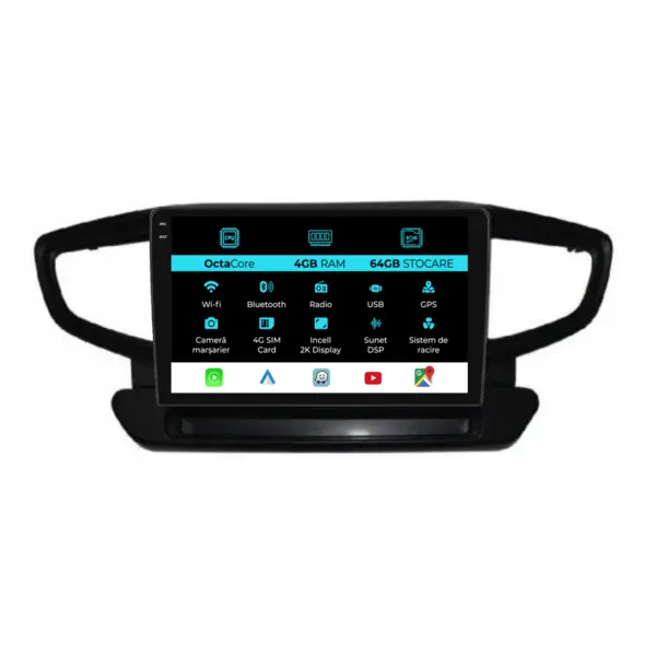 Navigatie Dedicata Hyundai Ioniq (2016 - 2022), 2K, 4Gb Ram, 64Gb Stocare, Carplay