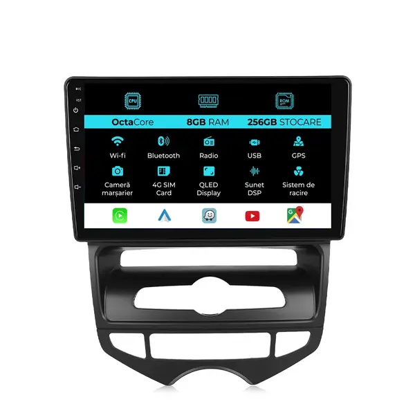 Navigatie Dedicata Hyundai IX20 (2010-2019), 10 Inch, 8Gb Ram, 256Gb Stocare, Android Auto, Carplay