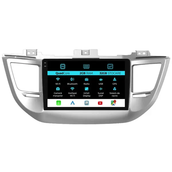 Navigatie Dedicata Hyundai IX35 (2009-2015), 9 Inch, 2Gb Ram, 32Gb Stocare, Android Auto, Carplay
