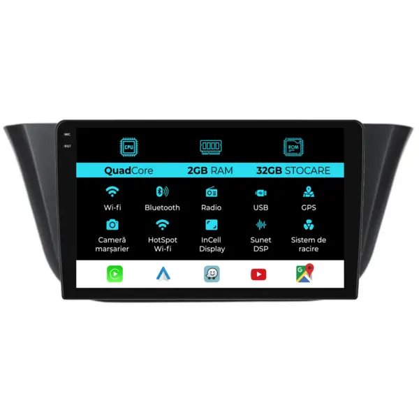 Navigatie Dedicata Iveco Daily (2014 - 2021), 9 Inch, 2Gb Ram, 32Gb Stocare, Android Auto, Carplay