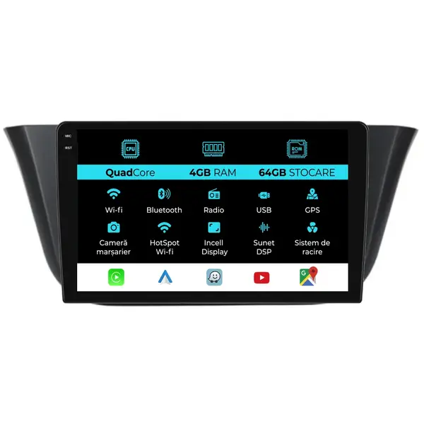 Navigatie Dedicata Iveco Daily (2014 - 2021), QuadCore, 9 Inch, 4Gb Ram, 64Gb Stocare, Android Auto, Carplay