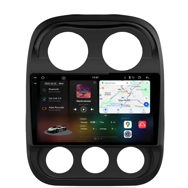 Navigatie Dedicata Jeep Compass (2010-2016), 2K, 12Gb Ram, 256Gb Stocare, Carplay