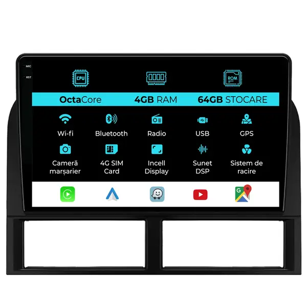 Navigatie Dedicata Jeep Grand Cherokee (1998-2004), 9Inch, 4Gb Ram, 64Gb Stocare, Carplay