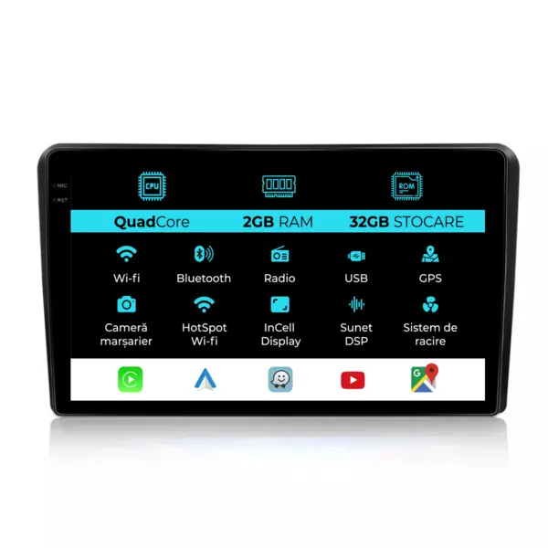 Navigatie Dedicata Kia Ceed (2006-2012), 9Inch, 2Gb Ram, 32Gb Stocare, Carplay