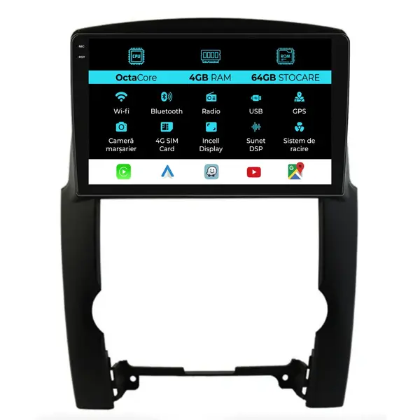 Navigatie Dedicata Kia Sorento (2009 - 2012), 9 Inch, 4Gb Ram, 64Gb Stocare, Android Auto, Carplay