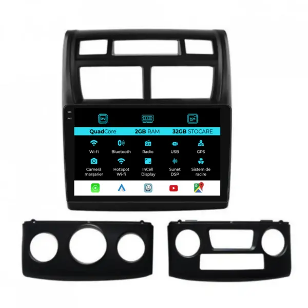 Navigatie Dedicata Kia Sportage (2004-2010), 9Inch, 2Gb Ram, 32Gb Stocare, Carplay